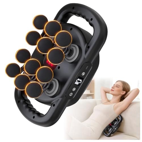 AdamPark 12-Head Deep Tissue Massager Gun, Electric Muscle Massager Handheld Massage Gun with 9 Modes Quiet Massager for Back Pain Full Body Muscle Pain Relief, Ideal Gifts for Women, Men - Image 1