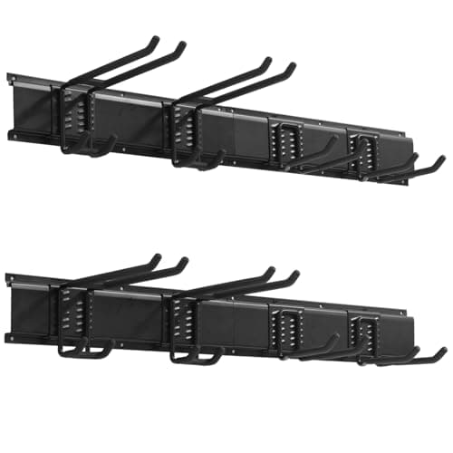 Evalote 32.1'' All-Metal Garage Tool Organizer Wall Mount, 260 lbs Capacity – Heavy-Duty Tool Rack with Adjustable Hooks for Garage, Shed and Yard Tools