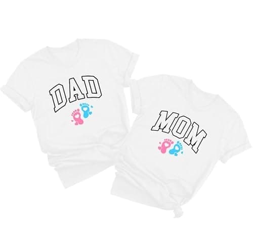 Mom and Dad Shirts Pregnancy Announcement Couple Matching Outfits Pregnancy Reveal Mother Fathers Day Tee - Image 1