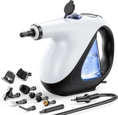 ADICOM Handheld Steam Cleaner for Home 3s Instant Heat-Up No Need to Wait, Upgrade 2 LB Light Weight Easy Refill Portable Steamer Cleaner for Furniture Couch Grout Walls Kitchenware (White) - Image 1