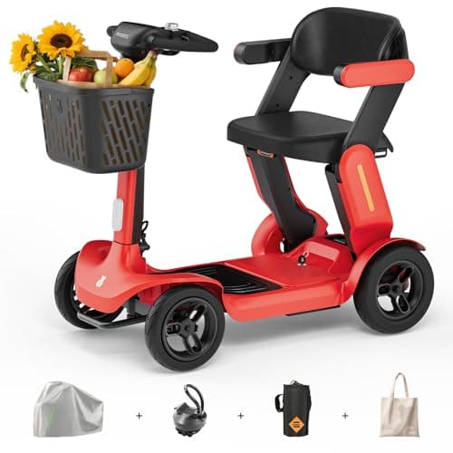 Paiseec Powered Mobility Scooter S3, Removable Battery Foldable Electric Scooter with AI Safety System, Folding Mobility Scooter for Adults Seniors, 25 Miles 6 MPH 300 lbs, All Terrain, Slope Safety - Image 1