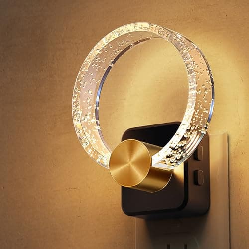 L LOHAS LED Night Lights Plug into Wall, Plug in Night Light with Light Sensor, 3000K Soft White, 0-100LM Brightness Adjustable, Bubble Nightlight for Bathroom Bedroom Hallway - Image 1