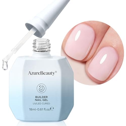 AZUREBEAUTY Builder Gel for Nails, 18ml 7-in-1 Nude Pink Builder Gel,Beginner Friendly, 30-Day Nail Strengthener Extension Glue, For Home Salon DIY & Gifts - Image 1