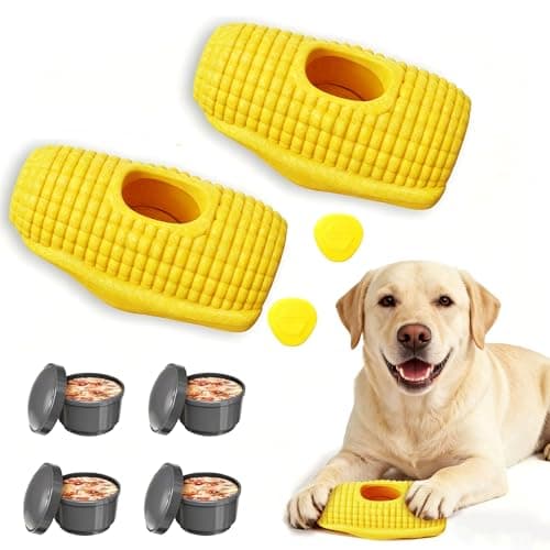DAMDANLUNO 2pack Durable Frozen Dog Chew Toy for Aggressive Chewers,Interactive Treat Dispensing Toy for Crate Training,Anxiety Soothing,Effortless,Quick to Clean,for Medium,Large Size Dogs