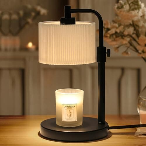 NITOWOLF Candle Warmer Lamp, Candle Lamp Warmer with Timer Adjustable Height Wax Warmer Lamp for Jar Candles, Birthday Gifts for Women House Warming Gifts (Black) - Image 1