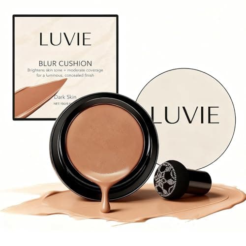 Cushion Foundation, 2026 New Mushroom Head Air Cushion Cc Cream Foundation, Bb Cream Foundations, Makeup Foundation for Older Women, Long-Lasting and Evens for Light/Medium Complexions (brunet brown) - Image 1