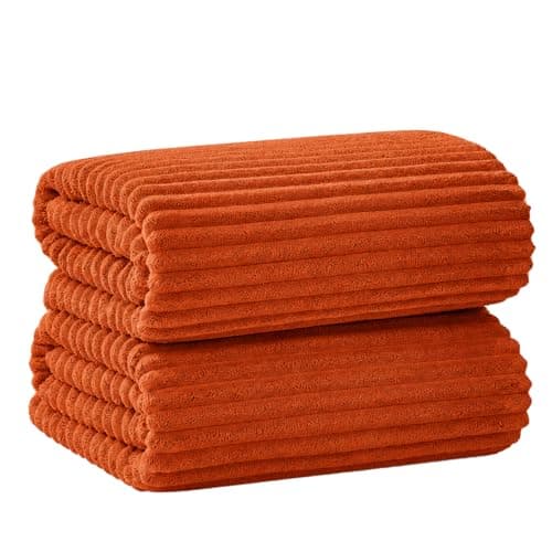 NALIVO Oversized Bath Sheets 40x80 Inches Extra Large Bath Towels for Adults Super Soft Quick Dry Highly Absobent Microfiber Shower Towels for Bathroom, Pool, Gym, Yoga Towel (Burnt Orange, 2Piece) - Image 1