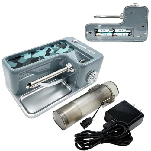 WHS·Yan Cigarette Rolling Machine, Automatic Electric Rolling Machine for King Size (109mm), 1¼ (84mm), Adjustable Firmness & Density, Dual Power (AAA/Type-C), All-in-One Kit,Gift-Ready Design - Image 1