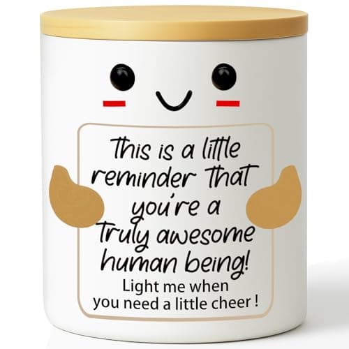 Funny Inspirational Gift for Women Men Candle Positive Affirmation Self-Care Candles for Friend, Coworker, Emotional Support Candle for Stress Relief, Anxiety, Birthday, Valentines, Cheer Up Candles - Image 1