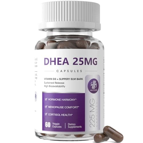 iMATCHME Women's DHEA 25mg Supplement with Vitamin D3 & Slippery Elm – Daily Hormone Support for Energy, Mood, Immune & Healthy Aging – Gentle Balance Formula, Vegan Capsules, 60 Count - Image 1