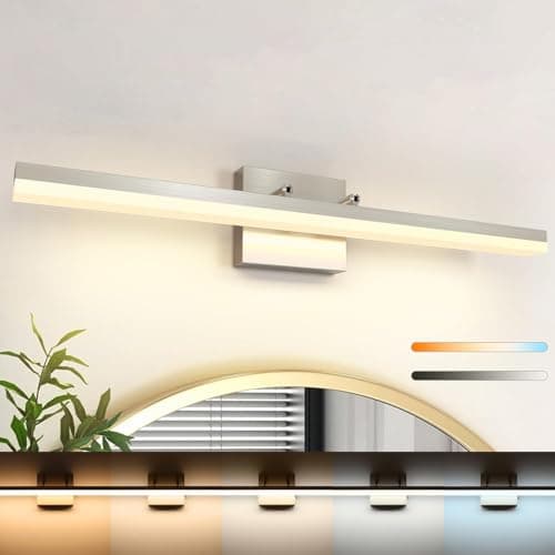 7Degobii Brushed Nickel Vanity Light for Bathroom - 5CCT Dimmable, Adjustable Angle, 23.62-inch Long 16W LED Bar Light Fixture Over Mirror - Modern Wall Lighting - Image 1