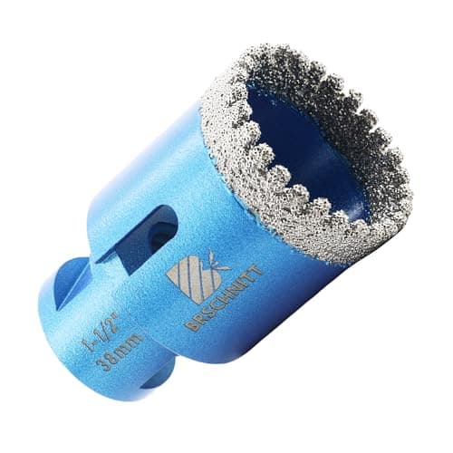 1-1/2 Inch Diamond Core Drill Bit for Porcelain Tile Ceramic Marble Granite Drilling,BRSCHNITT 1pc Vacuum Brazed Diamond Hole Saw with 5/8-11 Thread - Image 1