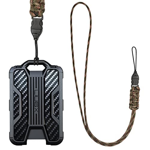 LIUGX Badge Holder, Detachable Buckle with Braided Rope, Strong and Sturdy,Lightweight and Durabl, Impact Resistance ID Badge Reels