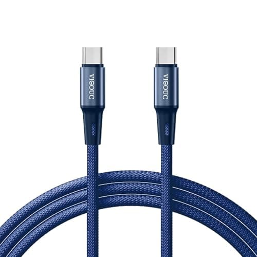 VIGOUC USB C to USB C Cable, 65W 3.3 FT 2Pack Type C Cable Fast Charging Cable for iPhone 17 Series, Samsung Galaxy, for MacBook/iPad (Blue) - Image 1