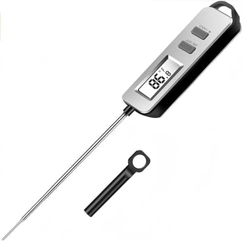Digital Meat Thermometer, Paysean Instant Read Food Thermometer with 5.2" Probe, ±1°C High Accuracy Cooking Thermometer Auto-Off, LCD Display, for Kitchen, BBQ, Baking, Sourdough, Candy Making - Image 1