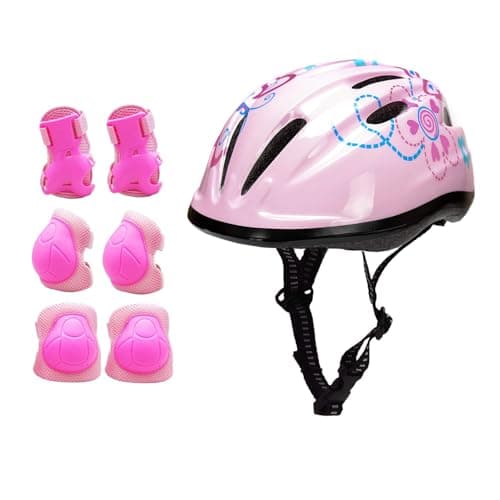 Girl Helmet for Bike,Kids Bike Pink Helmet for Girls Approximately Ages 3-10 Years Adjuastable and Multi-Sport, from Toddler to Kids CPSC Certicated - Image 1