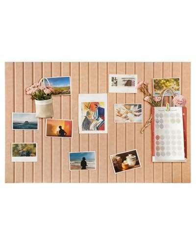 Nysunten 20x28 inches Large Felt Bulletin Board 0.35in Thicker, Cork Board with Safe Removable Nano Self-Adhesive Tabs, Wall Felt Board for Bedrooms, Living Rooms, Offices, Flower Shops - Dark Camel - Image 1