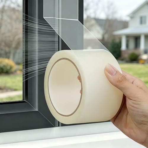 Dstorelhp Window Sealing Tape Transparent, 2-Inch x 22 Yards (5cm x 20m) Clear Window Draft Isolation Sealing Tape, No Residue - Image 1