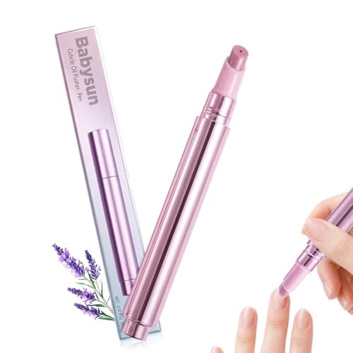 Babysun Cuticle Oil Pusher Pen Press Type Ceramic Cuticle Pen Leak-Proof Cuticle Pusher Oil Pen Cleaner Nail for Women Teen Girl - Image 1
