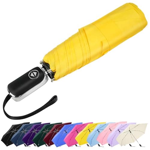 Lejorain Mini Umbrella for Purse Size - Foldable Lightweight Sturdy Flat Umbrellas for Travel Portable Large Compact Umbrella - Image 1
