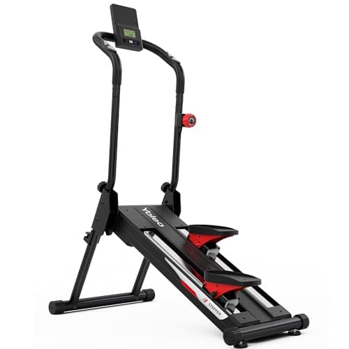 YOLEO Magnetic Stair Steppers for Exercise at Home, 16-Level Adjustable Resistance Up to 130LB, Folding Cardio Stairmaster with 28''Extended Stride&Low Noise,Stair Climber with HR Sensor for Full Body - Image 1
