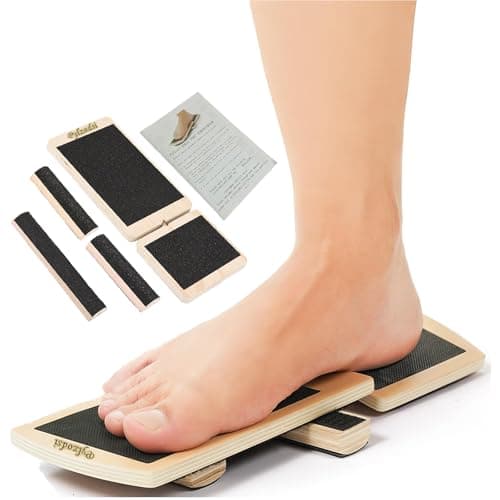 Ankle Balance Board - Single Foot Balance Board, Sprain Exerciser, Non-Slip Wood Ankle Foot Strengthener for Plantar Fasciitis Relief/Physical Therapy/Posture Correction/Balance Training - Image 1