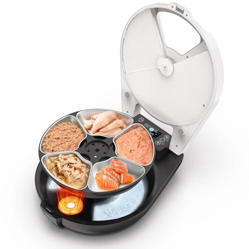RESPURR Automatic Wet Food Cat Feeder, 3 Days 5 Freshness Meals Refrigerated Auto Cat Feeder, Semiconductor Cooling & Heating with 304 Stainless Steel Bowl, Programmable Timer Cat Food Dispenser - Image 1