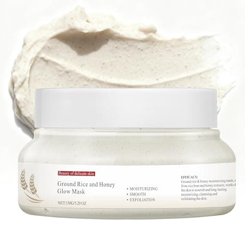 AOPEIBOTO Ground Rice and Honey Glow Face Mask, Face Mask Skincare for Moisturizing, Hydrating, Gentle Exfoliating, 150g/5.29oz - Image 1