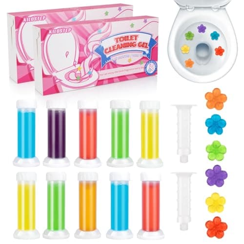 KILOSTEP Toilet Gel, 120 Count 9 Kinds Of Scent Toilet Gel Stamp Toilet Bowl Cleaners - Image 1