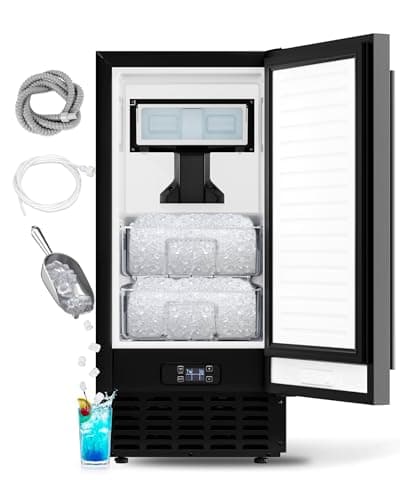 ICEVIVAL Under Counter Nugget Ice Maker, 70 lbs/Day Nugget Ice Machine, Built-in or Freestanding Ice Maker with 2-Drawer Ice Baskets, Auto-Cleaning & 24H Timer for Home and Bar Use - Image 1