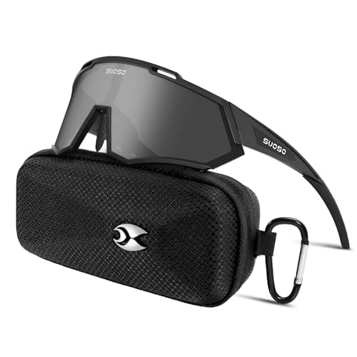 suoso Polarized Sports Sunglasses-Men-Women Cycling-Sunglasses: UV400 Wrap Around Running Sun Glasses for Baseball Fishing - Image 1