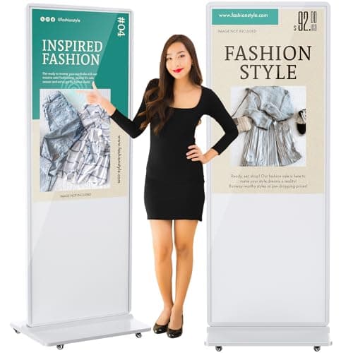 YCKJNB 49 inch Indoor Digital Signage 4K Touchscreen IPS Floor Standing Digital Kiosks Interactive Displays with WiFi HDMI/USB Input Auto AD Player, Android OS White - Image 1