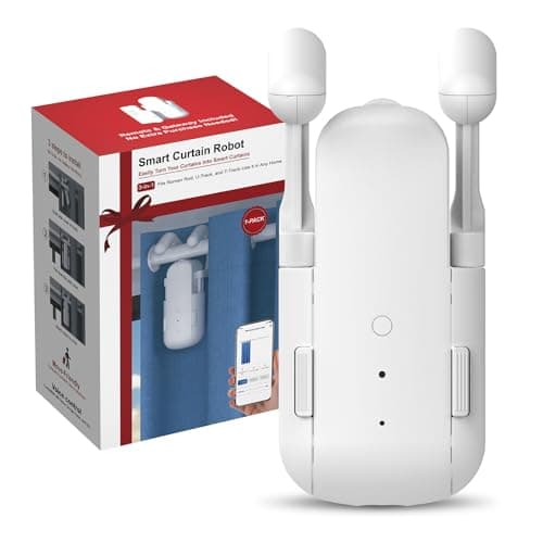 UUlianbot Automatic Curtain Opener with Remote, Compatible with Alexa and Google Home, Smart Curtain Opener for Roman/U/T Rails, Bluetooth Curtain Opener with App/Timer, Gifts for Women and Men - Image 1
