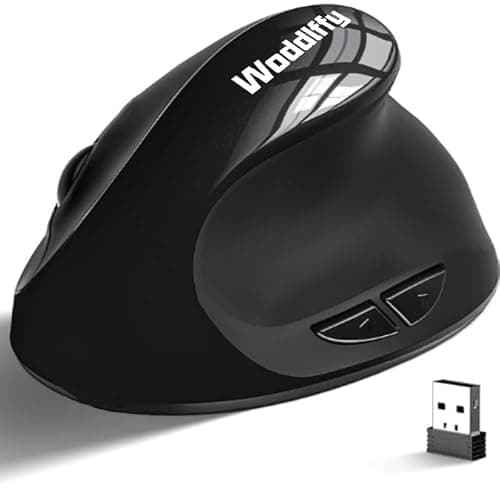 Woddlffy Vertical Mouse,2.4G Wireless Vertical Mouse Small Hand Mouse with 5 Buttons 1000/1200/1600 DPI Ergonomic Mouse for Office - Image 1