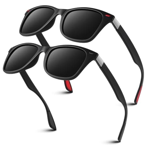 GQUEEN Polarized Sunglasses Men Womens UV400 Protection Retro Shades for Driving Fishing 2 Pack,MO90 - Image 1