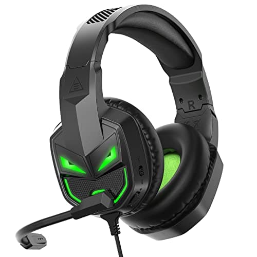 EKSA Fenrir S Gaming Headset for Xbox Series X/S, Xbox One, PS5, PS4, PC, Switch - Noise Cancelling Microphone, Comfortable Ear Pads, 50 mm Drivers, RGB Light, One Key Control - Birthday Gift - Image 1