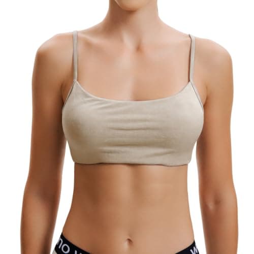 Fussybussy Women’s Merino Wool Spaghetti Strap Pullover Bra - Wireless Triangle Bralette with Removable Pads,Comfort Bra - Image 1