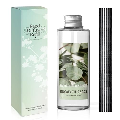SCENTORINI Reed Diffuser Oil Refill, Eucalyptus Sage Diffuser Oil 6.76 Fl Oz, Natural Scented Essential Oil Refill Long Lasting Summer Home Fragrance for Room Spa Aromatherapy Bathroom Home Decor - Image 1