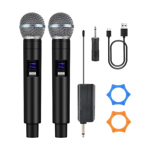 Loewieta Professional Wireless Microphone for Podcast, Karaoke & Singing – 2.4GHz Portable Dynamic Mic with 150ft Range, 8H Battery,Micrófono Inalámbrico for Streaming & Live Performance - Image 1