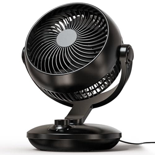 CARONSORT Desk Oscillating Fan, AC Air Circulator Fan, 11 Inch Table Fans for Whole Room, Vertical Manual + Oscillating Fan, 3 Speeds, Quiet Fan, for Bedroom/Dorm/Office/Home - Image 1