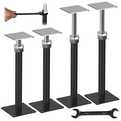 Aukivon 4PCS House Joist Jacks for Leveling, 11" - 16" Height Adjust Range, Adjustable House Floor Jacks for Lifting, Telescoping Screw Jacks for Temporary Support - 11000 lbs Max Load Capacity - Image 1