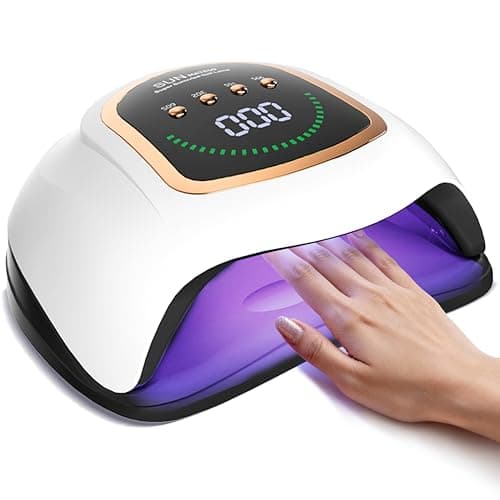 Gugusure Upgrade UV Nail Lamp. Nail Dryer for Gel Polish with Auto Sensor and 4 Timer Settings (Bright White) - Image 1