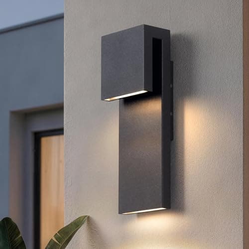 VZVI 15'' Outdoor Wall Lights, 1 Pack Outdoor Sconce Light, Anti Rust Front Porch Lights, Modern Wall Sconces Waterproof, 3000K LED Outside Patio Sconce, Exterior Lighting Fixtures for Garage Backyard - Image 1
