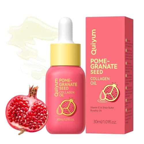 QUIYUM Pomegranate Seed Collagen Oil for Face & Body, 1.01 fl.oz - Hydrating & Nourishing Facial Oil with Rosehip Oil, Vit E & Shea Butter - Lightweight, Non-Greasy Daily Skin Care for Radiant Glow - Image 1