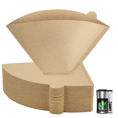 200Pcs Cone Coffee Filters #4, Clinuse Unbleached Size 04 Coffee Filters 8-12 Cup, Disposable Natural Paper Filters, No.4 Cone Filters Compatible with Ninja, Cuisinart, Pour Over and Drip Coffee Maker - Image 1