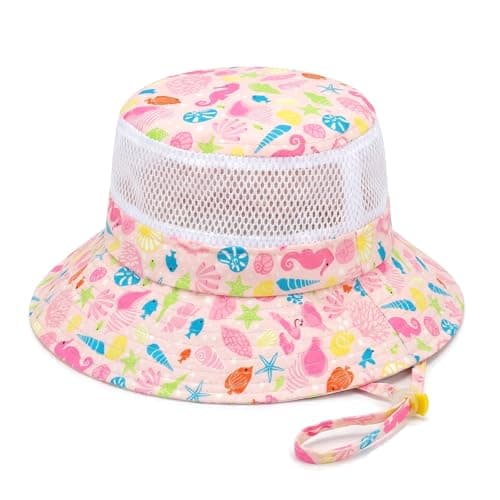 Kids Sun Hat UPF 50+ Summer Bucket Hat Lightweight Outdoor Beach Hat Adjustable for Boys Girls - Image 1