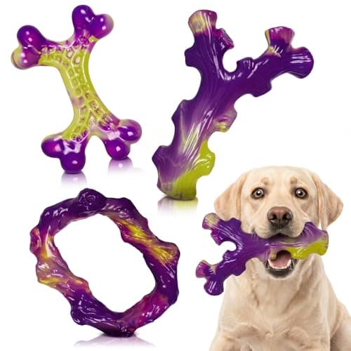 Frienhund Tough Dog Toys for Aggressive Chewers 3 Pack, Indestructible Dog Toys for Large Dogs, Dog Chew Toys, Aggressive Chew Toys to Keep Them Busy, Dog Toy for 30-75lbs Medium/Large Breeds - Image 1