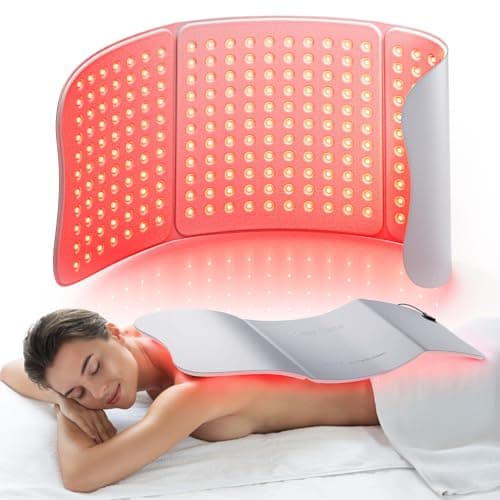 Hello Face Extra Long 30''x12'' Red Light for Body, 264 x Triple-Chip LEDs Large Red Light Mat Portable Near Infrared 660nm & 850nm for Full Body Back Hips Joint 36W Gray - Image 1