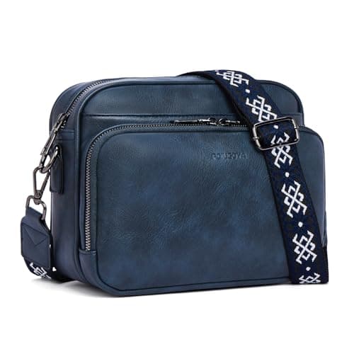 POIUGOYA Crossbody Purses for Women Trendy,Vegan Leather Medium Crossbody Bag,Women's Crossbody Travel Purse Built in Wallet - Image 1