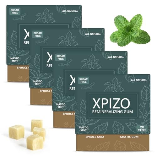 Remineralizing Gum with Nano-Hydroxyapatite & Xylitol Sugar Free Natural Base Chewing Gum Plastic-Free, Dye-Free, Aspartame-Free (Mint) - Image 1